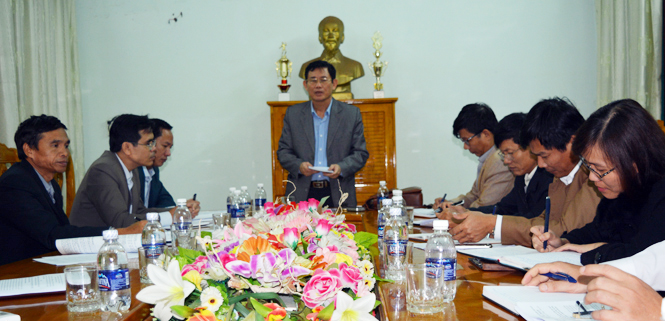 Đồng chí Nguyễn Ngọc Phương, Tỉnh ủy viên, Phó trưởng Đoàn đại biểu Quốc hội tỉnh kết luận buổi giám sát.