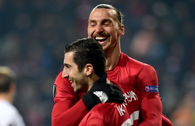 Mkhitaryan và Ibrahimovic đưa Manchester United vào vòng knock-out. (Nguồn: Getty Images)