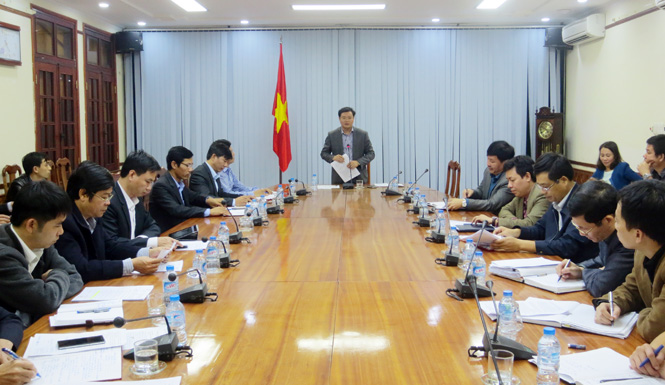 Đồng chí Lê Minh Ngân, Tỉnh ủy viên, Phó Chủ tịch UBND tỉnh kết luận buổi làm việc.