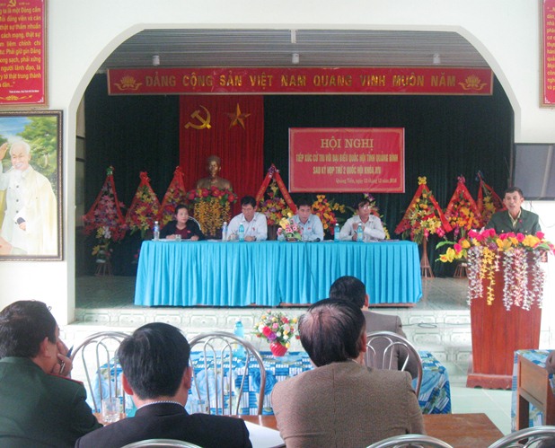  Đại biểu Quốc hội tiếp xúc với cử tri huyện Quảng Trạch tại xã Quảng Tiến sau kỳ họp thứ 2, Quốc hội khóa XIV