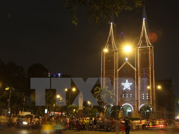 Nhà thờ Đức Bà Thành phố Hồ Chí Minh. (Ảnh: Phương Vy/TTXVN)