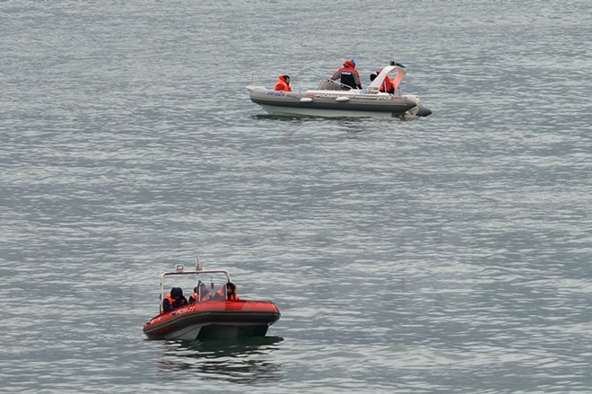 Chiến dịch tìm kiếm cứu hộ trên Biển Đen ngày 25-12. (Nguồn: THX/TTXVN)