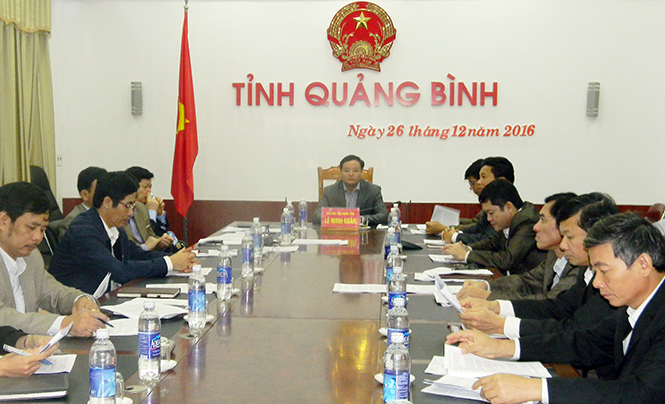  Quang cảnh hội nghị trực tuyến tổng kết công tác ngành Nông nghiệp và Phát triển nông thôn tại điểm cầu trực tuyến Quảng Bình.