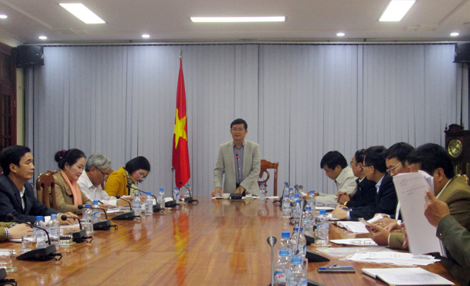 Đồng chí Trần Tiến Dũng, Tỉnh ủy viên, Phó Chủ tịch UBND tỉnh, Trưởng ban chỉ đạo dự án phát biểu kết luận cuộc họp.