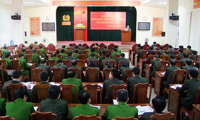Hội nghị quán triệt Nghị quyết Trung ương 4 (khóa XII) của Đảng bộ Công an tỉnh.