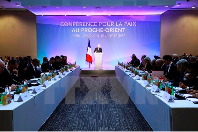 Hội nghị hòa bình Paris thúc đẩy nối lại đàm phán Palestine - Israel. (Nguồn: EPA/TTXVN