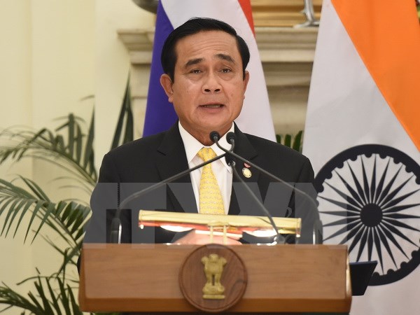 Thủ tướng Thái Lan Prayut Chan-o-cha tại một sự kiện ở New Delhi (Ấn Độ) ngày 17-6-2016. (Nguồn: AFP/TTXVN)