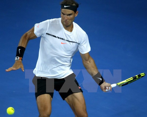 Rafael Nadal tại Giải Quần vợt mở rộng Australia ở Melbourne, Australia ngày 29-1. (Nguồn: EPA/TTXVN)
