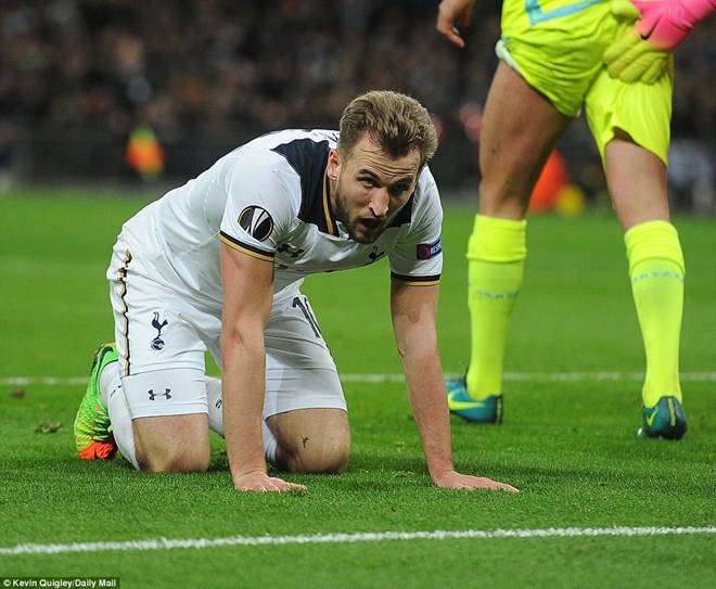  Kane đá phản lưới nhà khiến Tottenham bị loại. (Nguồn: Daily Mail)