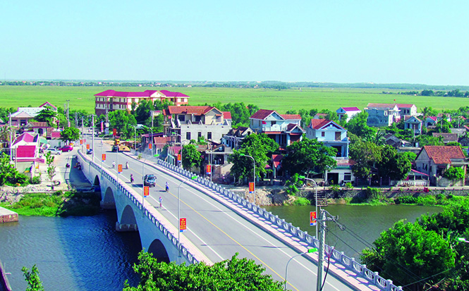 Cầu Phong Liên, điểm nhấn đô thị thị trấn Kiến Giang.