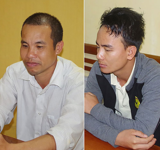 2 đối tượng Trương Minh Tam (áo trắng) và Chu Mạnh Sơn có hành vi thu thập thông tin, hình ảnh để phát tán trên mạng Internet nhằm kích động người dân.