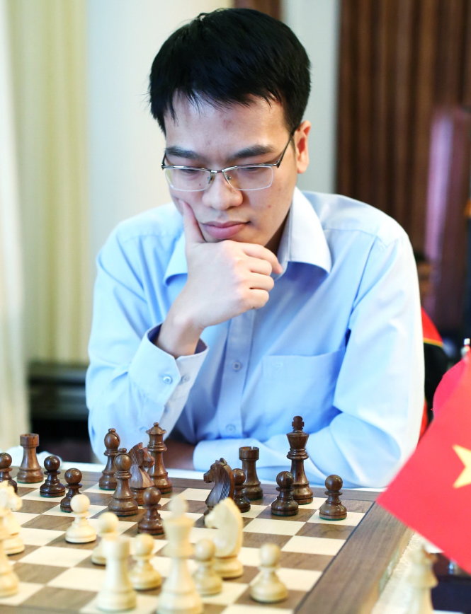  Kỳ thủ Lê Quang Liêm dẫn đầu giải HDBank 2017. Ảnh: T.P
