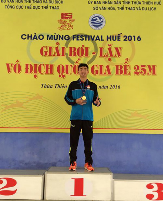  VĐV bơi lội Nguyễn Huy Hoàng, kỳ vọng “vàng” của thể thao Quảng Bình.