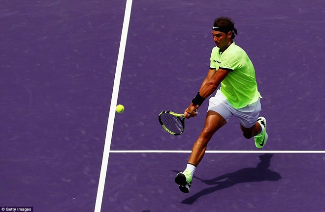  Nadal vẫn chưa 1 lần được hưởng niềm vui ở Miami Open. (Nguồn: Getty Images)