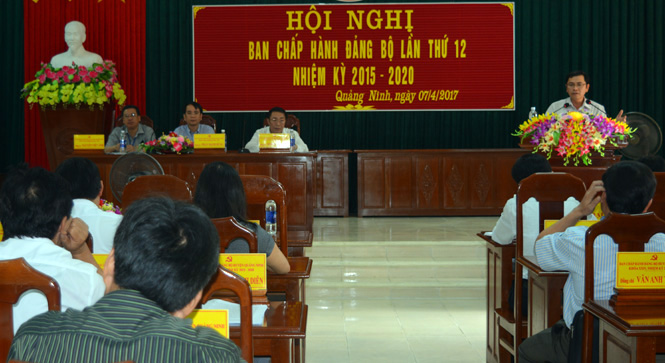  BCH Đảng bộ huyện Quảng Ninh đã đề ra những nhiệm vụ trọng tâm cần thực hiện trong quý II-2017
