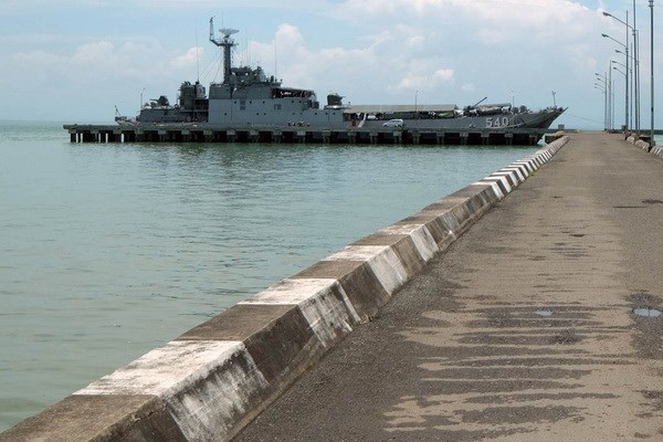 Tàu KRI Teluk Lampung của Hải quân Indonesia. (Nguồn: ANTARA)