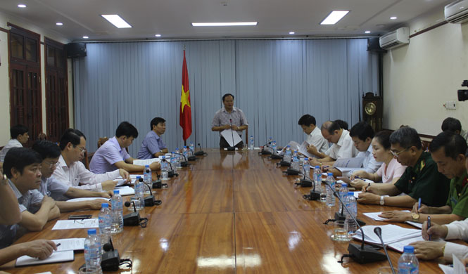 Đồng chí Lê Minh Ngân, Tỉnh ủy viên, Phó Chủ tịch UBND tỉnh kết luận buổi làm việc. 