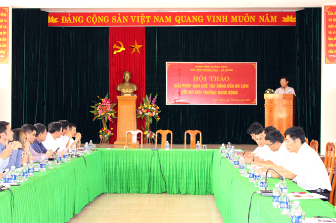 Đồng chí Trần Tiến Dũng, Tỉnh ủy viên, Phó Chủ tịch UBND tỉnh phát biểu tại hội nghị.