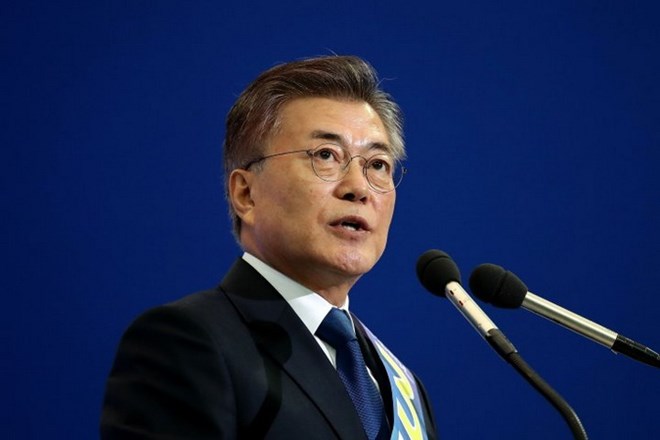 Ứng cử viên Tổng thống Hàn Quốc Moon Jae-in. (Nguồn: Getty Images)