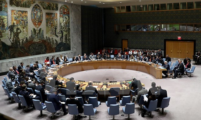 Một phiên họp của Hội đồng Bảo an Liên hợp quốc tại New York, Mỹ. (Nguồn: THX/TTXVN)  Ads by AdAsia