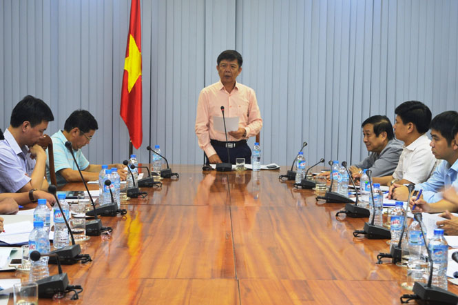 Đồng chí Nguyễn Hữu Hoài, Chủ tịch UBND tỉnh kết luận tại hội nghị