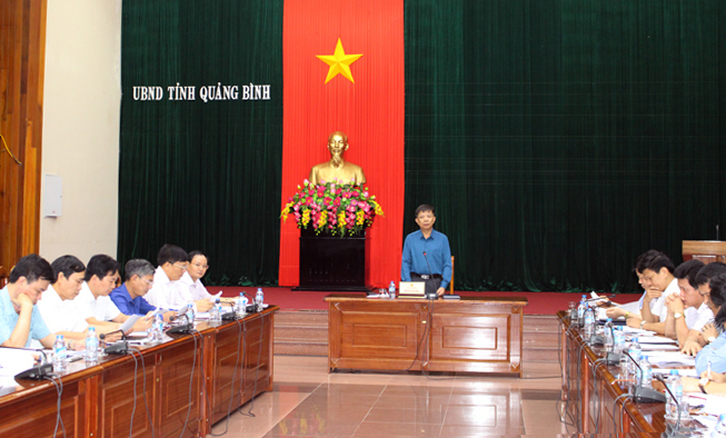 Đồng chí Nguyễn Hữu Hoài, Phó Bí thư Tỉnh ủy, Chủ tịch UBND tỉnh, Trưởng ban Chỉ đạo chương trình MTQGXDNTM phát biểu kết luận cuộc họp.