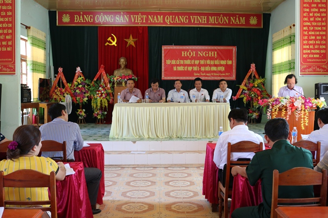  Đại biểu HĐND tỉnh tiếp xúc với cử tri huyện Quảng Trạch tại xã Quảng Phương 