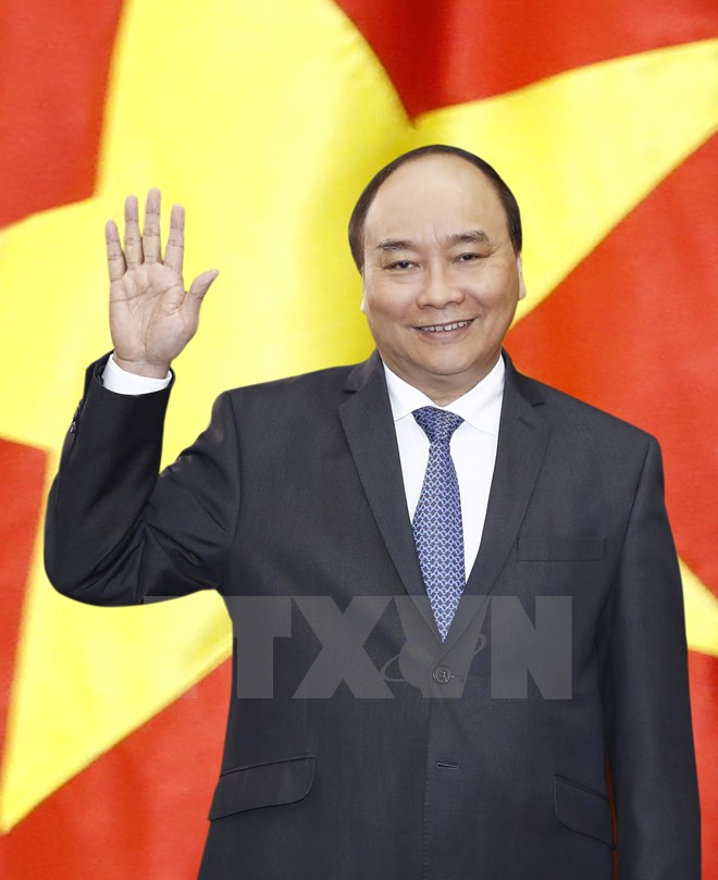 Thủ tướng Nguyễn Xuân Phúc và Phu nhân cùng đoàn đại biểu cấp cao Việt Nam thăm chính thức Nhật Bản và tham dự Hội nghị Tương lai châu Á lần thứ 23 từ ngày 4-8/6. (Ảnh: Thống Nhất/TTXVN)