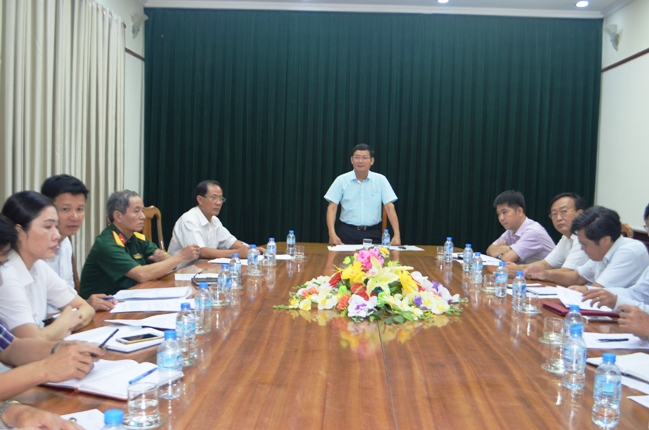 Đ/c Trần Tiến Dũng, Phó Chủ tịch UBND tỉnh kết luận buổi làm việc.