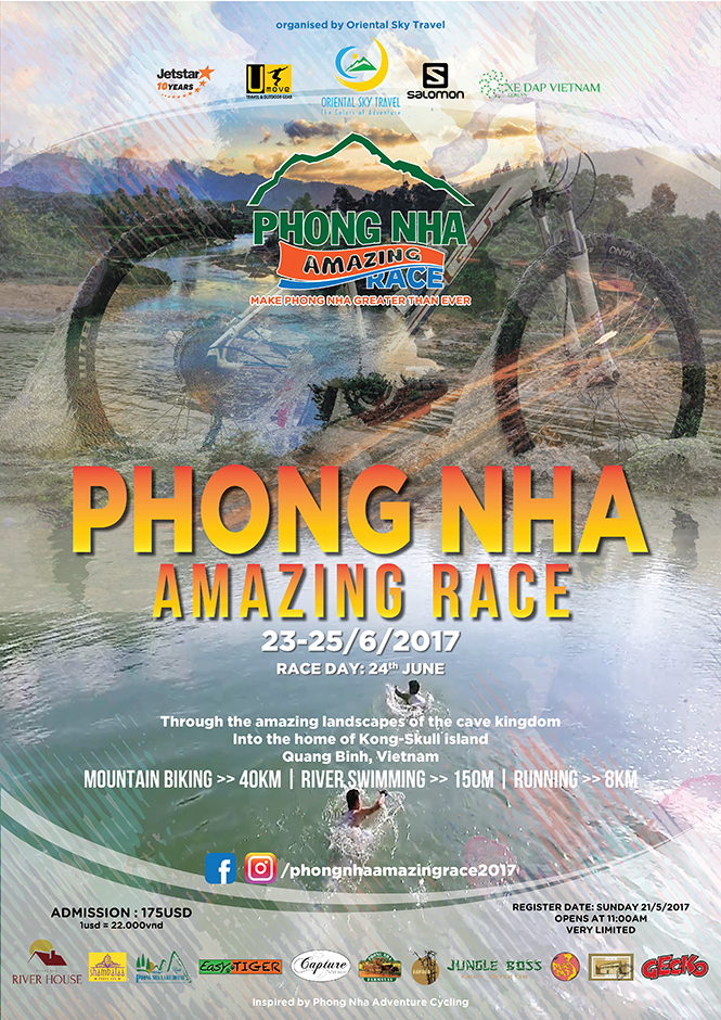  Phong Nha Amazing Race sẽ thỏa lòng du khách với những cung đường đua kỳ thú, hấp dẫn.