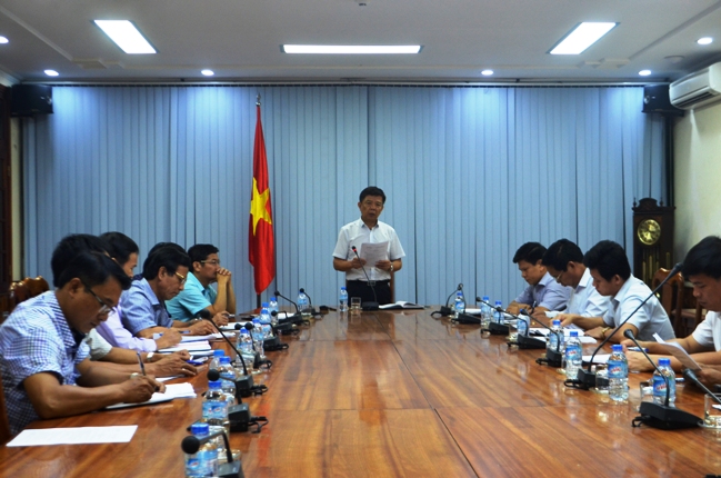  Đ/c Nguyễn Hữu Hoài, Phó Bí thư Tỉnh ủy, Chủ tịch UBND tỉnh kết luận buổi làm việc