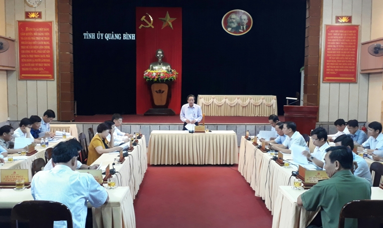  Đồng chí Bí thư Tỉnh ủy Hoàng Đăng Quang phát biểu kết luận hội nghị