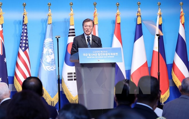 Tổng thống Hàn Quốc Moon Jae-in. (Nguồn: EPA/TTXVN)