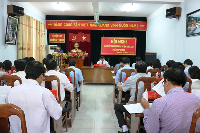   Hội nghị Ban chấp hành Đảng bộ huyện Quảng Trạch lần thứ 10, khóa XXIV