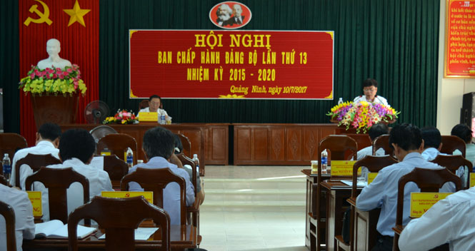 Hội nghị mở rộng BCH Đảng bộ huyện Quảng Ninh nhiệm kỳ 2015-2020.