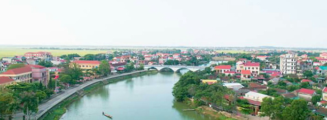 Một góc thị trấn Kiến Giang.