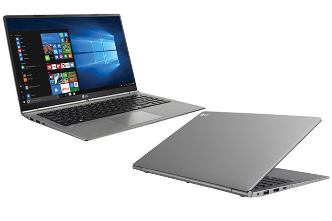 Dòng laptop LG gram chỉ nặng từ 940 - 970 gram cho các dòng máy 13,3 và 14 inch. (Ảnh: LG)