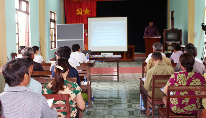 Toàn cảnh buổi tập huấn tại xã Quảng Hưng (huyện Quảng Trạch)