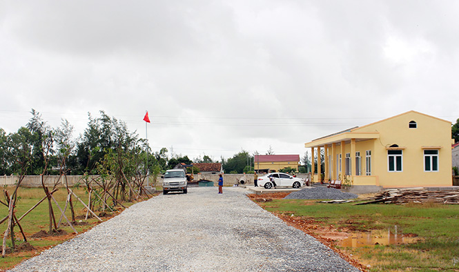 Trung tâm bán trú cho nạn nhân CĐDC Bắc Quảng Bình đang được xây dựng.