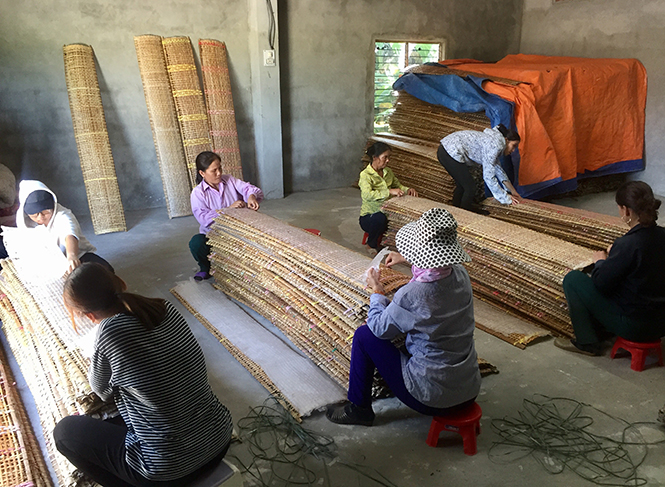 Sản xuất bánh đa nem ở Lương Yến (Lương Ninh) cho thu nhập từ 3-3,5 triệu đồng/lao động/tháng.