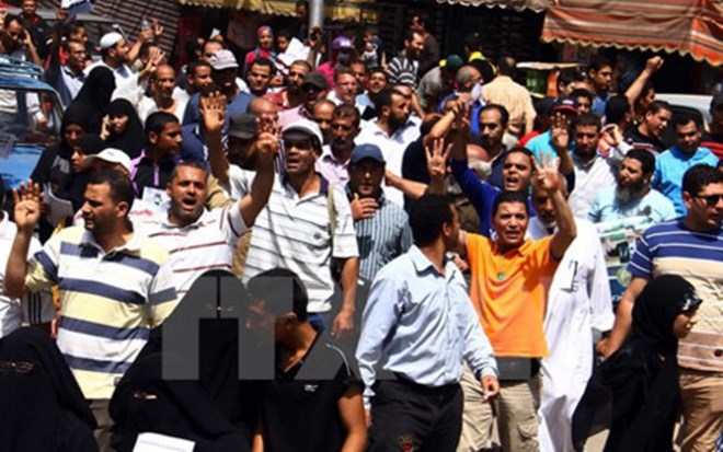 Biểu tình ủng hộ Tổng thống bị phế truất Mohamed Morsi ở Cairo. (Nguồn: THX/TTXVN)