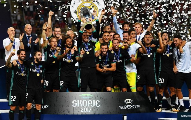 Real lần thứ tư giành Siêu cúp châu Âu. (Nguồn: Getty Images)