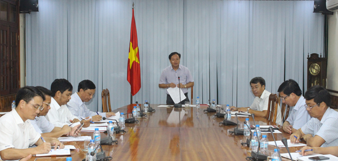 Đồng chí Lê Minh Ngân, Tỉnh ủy viên, Phó Chủ tịch UBND tỉnh kết luận buổi làm việc. 