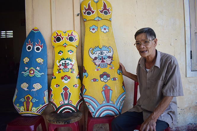 “Muống” và “Nhọn” được bảo quản, cất giữ thận trọng tại đình thờ làng Hà Thôn, Bảo Ninh đã trở thành ký ức một thời đối với nhiều người dân.