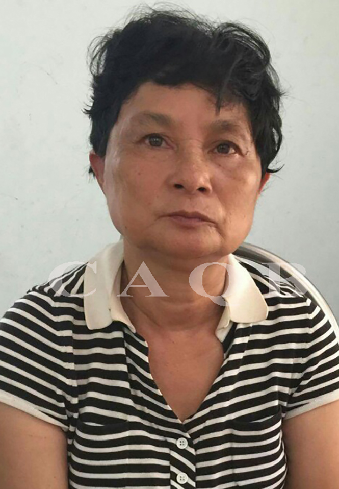 Đối tượng Nguyễn Thị Hường tại cơ quan điều tra.