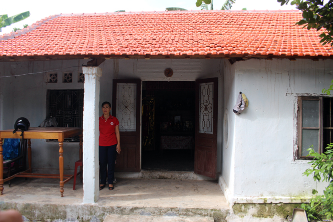 Ngôi nhà mới khang trang hoàn thành từ sự hỗ trợ của độc giả Báo Quảng Bình.