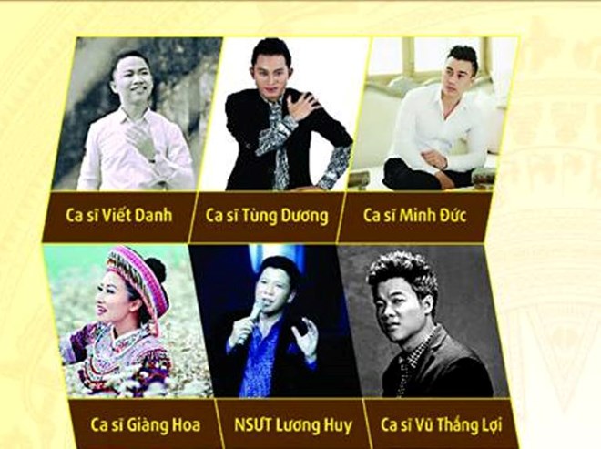 Các ca sỹ sẽ tham gia biểu diễn trong đêm nhạc Nguyễn Anh Trí.