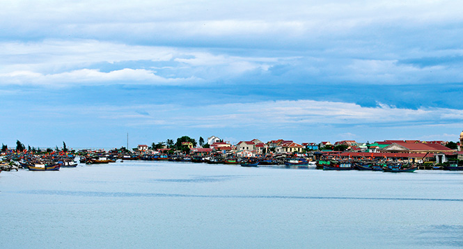 Một góc làng biển Cảnh Dương. Ảnh: Thanh Hải