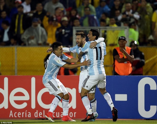  Argentina lần đầu thắng trên sân Ecuador kể từ năm 2001. (Nguồn: Reuters)