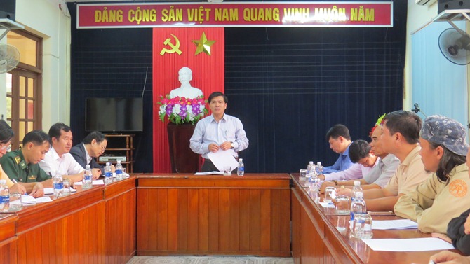 Đồng chí Trần Vũ Khiêm, TUV, Giám đốc Sở Văn hóa và Thể thao phát biểu tại cuộc hpj